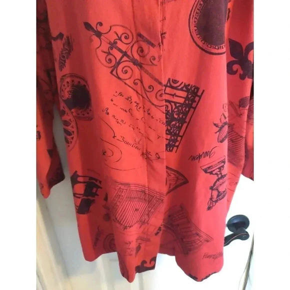 Forelli Sweater Red Paris Logo Print Sz 20 Bust 48 Length 30 - Picture 3 of 9